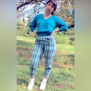 Vintage Plaid Seersucker Pants 🪁